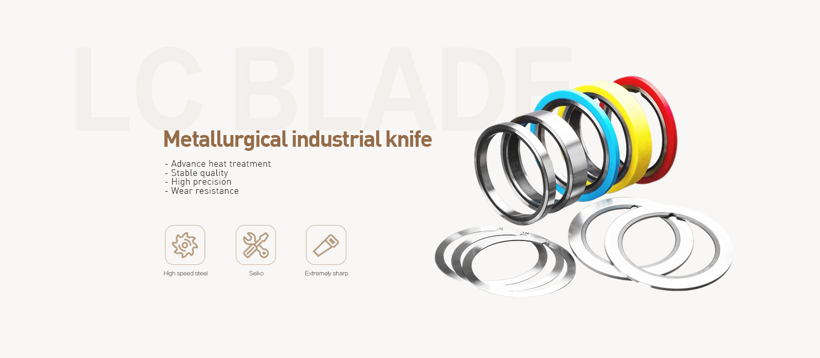 Metallurgical industrial knife